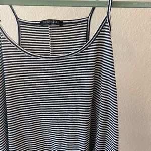 Cropped striped tank